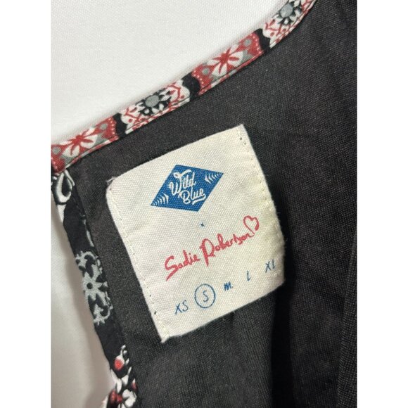 Wild Blue Sadie Robertson Women Romper Long Sleeve Size S Floral Geometric - Picture 7 of 8